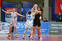 Basketball, Win2Day Damen Superliga 2023/24, Grunddurchgang 6. Runde, DBB LZ OÖ vs Basket Flames,