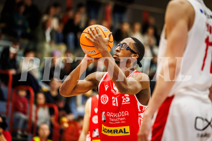Basketball, win2day Basketball Superliga 2024/25, Grunddurchgang 17.Runde, SKN St. Pölten, Traiskirchen Lions, Nelson Haskin (21)