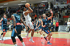 Basketball, Superliga 2023/24, Grunddurchgang 22. Runde, Flyers Wels vs. Vienna Timberwolves,