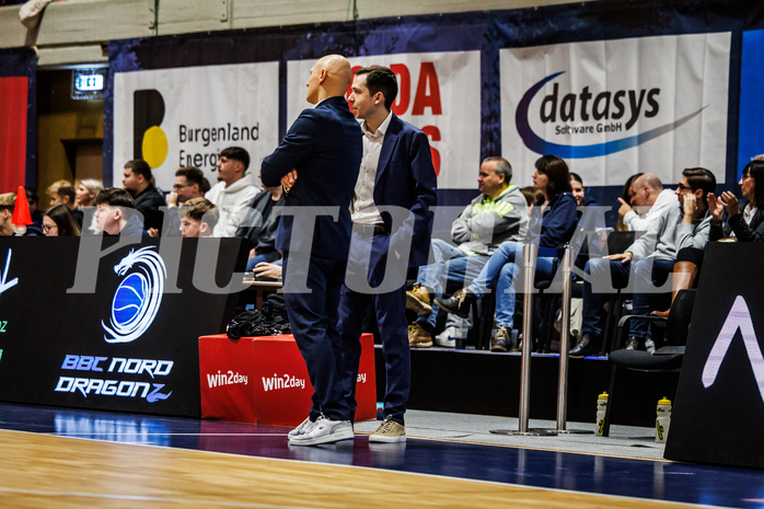 Basketball, win2day Basketball Superliga 2024/25, Grunddurchgang Runde 15, BBC Nord Dragonz, Kapfenberg Bulls, Klym Artamanov (Coach)