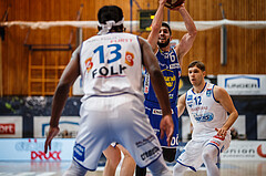 Basketball, bet-at-home Basketball Superliga 2020/21, Grunddurchgang 14. Runde, Oberwart Gunners, Gmunden Swans, Daniel Friedrich (6)