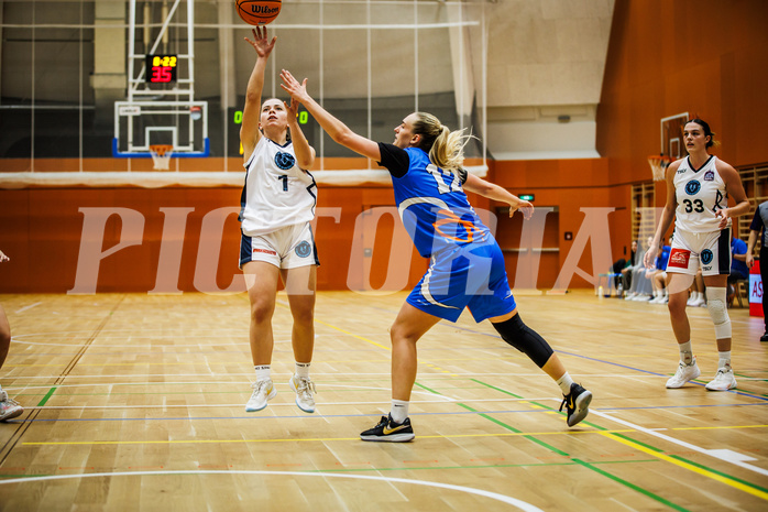 Basketball, Win2Day Basketball Damen Superliga 2023/24, Grunddurchgang 2.Runde, Vienna Timberwolves, DBB LZ OÖ, Elisa Khamis (1)