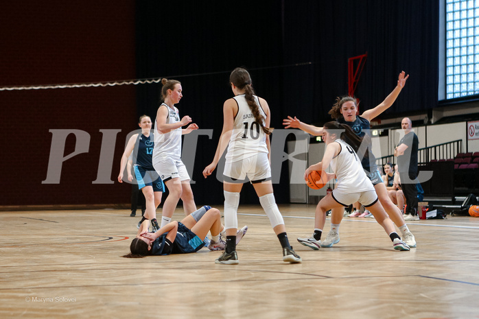 15.02.2025 Österreichischer Basketballverband 2024/25, SLWU19, Basket Flames UNION vs. Vienna Timberwolves