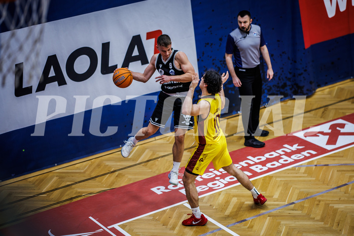 Basketball, Basketball Zweite Liga 2024/25, Grunddurchgang 19.Runde, Traiskirchen Lions NexGen, Wörthersee Piraten, Elvis Keric (9)