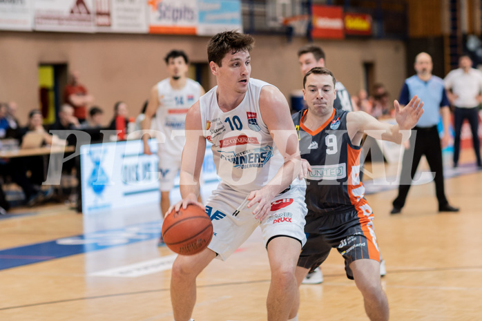 Basketball, Basketball Superliga 2022/23, Viertelfinale Spiel 1, Oberwart Gunners, Klosterneuburg Dukes, Brock Gardner (10), Clemens Leydolf (9)