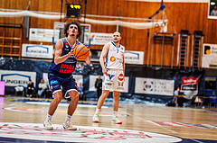 Basketball, win2day Basketball Superliga 2024/25, Grunddurchgang Runde 19, Oberwart Gunners, BBC Nord Dragonz, Lukas Hahn (25)