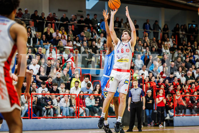 Basketball, win2day Basketball Superliga 2023/24, Viertelfinale Spiel 1, Traiskirchen Lions, SKN St.Pölten, Aleksej Kostic (6)