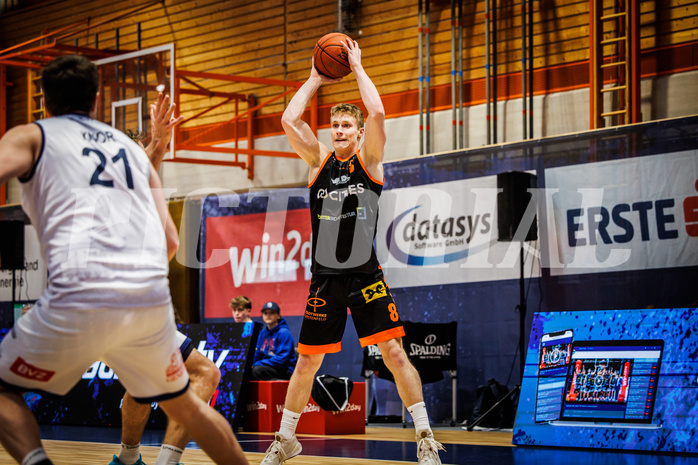Basketball, win2day Basketball Superliga 2022/23, 10. Qualifikationsrunde, BBC Nord Dragonz, Fürstenfeld Panthers, Jan Schott (8) Basketball, win2day Basketball Superliga 2022/23, 10. Qualifikationsrunde, BBC Nord Dragonz, Fürstenfeld Panthers, Jan Schott (8)