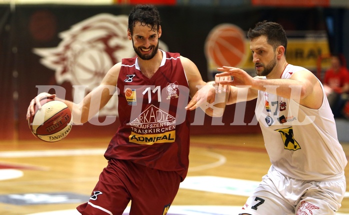 Basketball ABL 2015/16 Grunddurchgang 35.Runde Traiskirchen Lions vs. WBC Wels