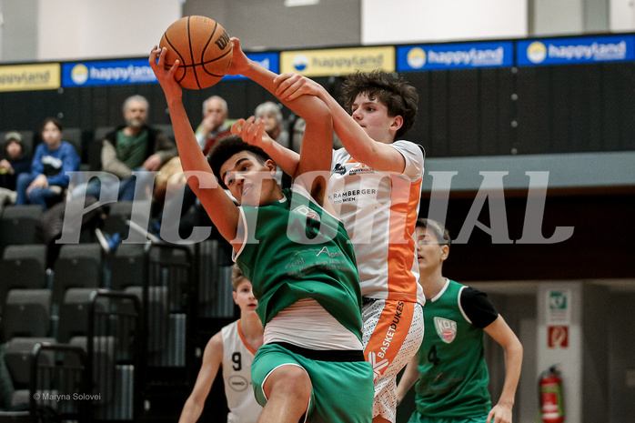 29.03.2025 Österreichischer Basketballverband 2024/25, SLMU16, Basket Dukes vs. KOS Celovec