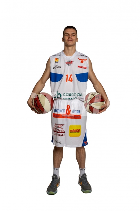 Basketball, ABL 2018/19, Media, Kapfenberg Bulls, Tobias Schrittwieser (14) Basketball, ABL 2018/19, Media, Kapfenberg Bulls, Tobias Schrittwieser (14)