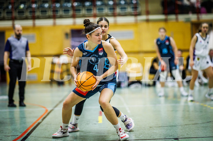 Basketball, Win2Day Basketball Damen Superliga 2023/24, Grunddurchgang 6.Runde, Vienna United, Vienna Timberwolves, Magdalena Schmidt (4), Oryna Bolotnikova (26)