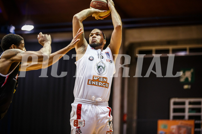 Basketball, bet-at-home Basketball Superliga 2020/21, Grunddurchgang 17.Runde, BC Vienna, Flyers Wels, Jason Detrick (19)