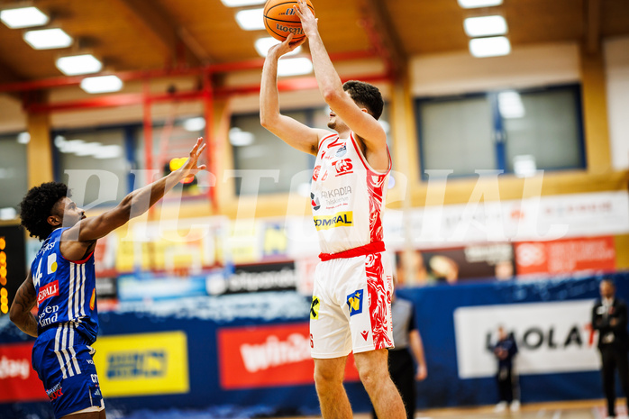 Basketball, Win2Day Superliga 2024/25, 2. Platzierungsrunde, Traiskirchen Lions, Oberwart Gunners, Aleksej Kostic (6)