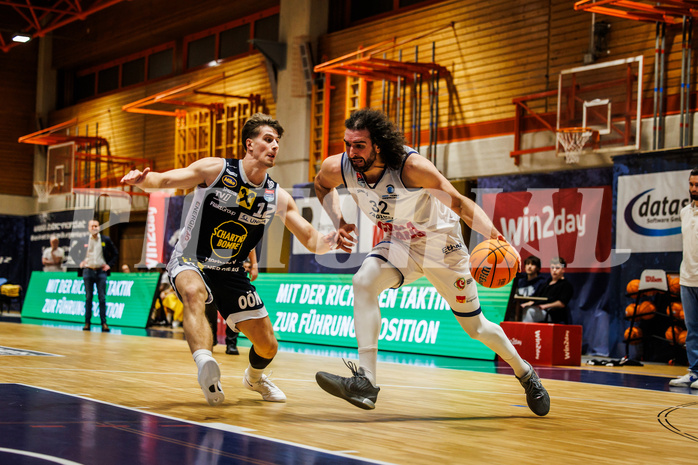 Basketball, win2day Basketball Superliga 2024/25, Grunddurchgang Runde 18, BBC Nord Dragonz, Gmunden Swans, Sead Hadzifejzovic (32)