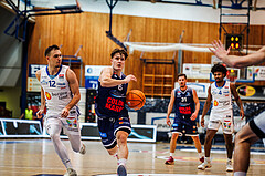 Basketball, win2day Basketball Superliga 2024/25, Grunddurchgang Runde 19, Oberwart Gunners, BBC Nord Dragonz, Valentin Pasterk (6)