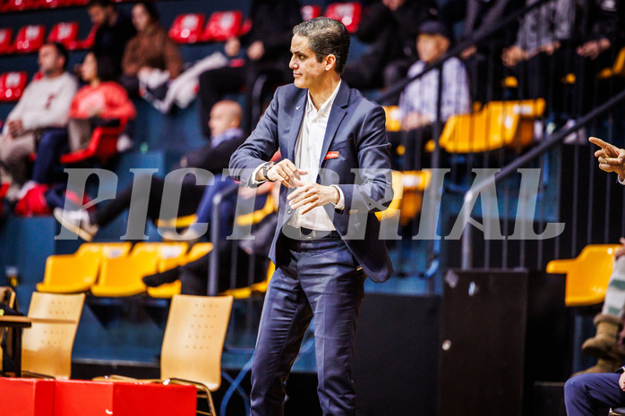 Basketball, win2day Basketball Superliga 2023/24, Grunddurchgang 12.Runde, BC Vienna, Kapfenberg Bulls, Antonio Herrera (Head Coach)