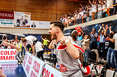 Basketball, win2day Basketball Superliga 2024/25, Playoffs Halbfinale 4. Spiel
, BBC Nord Dragonz, Gmunden Swans, Jubel Finaleinzug
