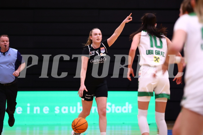 02.03.2024, Graz, Raiffeisen Sportpark, Basketball Damen Superliga 2023/24, Grunddurchgang 14.Runde, UBI Holding Graz - Basket Flames Women ,  