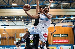 Basketball, ABL 2017/18, Grunddurchgang 3.Runde, Oberwart Gunners, Flyers Wels, Louis Debney (5)