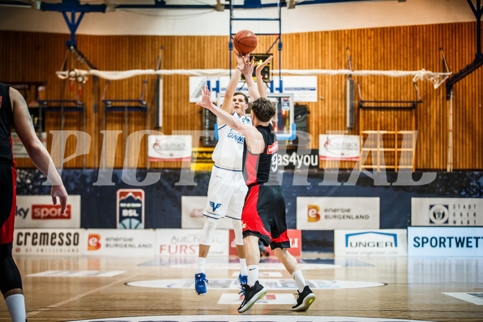 Basketball, bet-at-home Basketball Superliga 2021/22, Platzierungsrunde Spiel 10, Oberwart Gunners, BC GGMT Vienna, Edi Patekar (9)