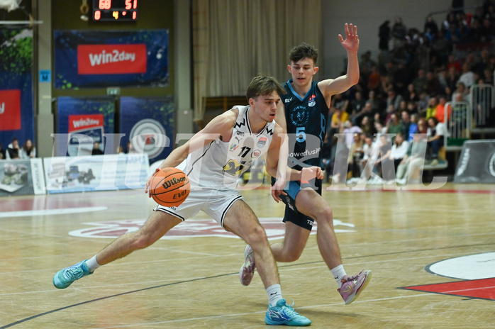 Basketball, Superliga 2023/24, Grunddurchgang 22. Runde, Flyers Wels vs. Vienna Timberwolves,
