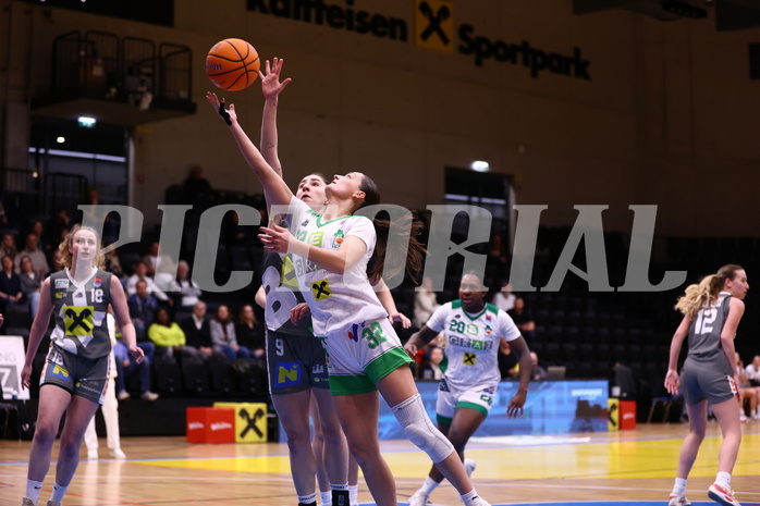 02.03.2025, Graz, Raiffeisen Sportpark, Basketball Damen Superliga 2024/25, Grunddurchgang, 14.Runde, UBI Graz vs. Klosterneuburg Duchess,  