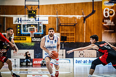 Basketball, bet-at-home Basketball Superliga 2021/22, Grunddurchgang Runde 4, Oberwart Gunners, BC GGMT Vienna, Ioannis Chatzinikolas (11)