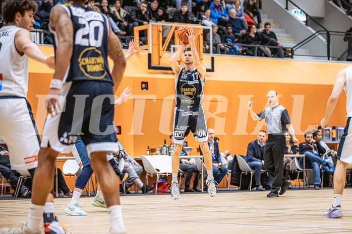 Basketball, Basketball Austria Cup 2022/23, Viertelfinale, Vienna Timberwolves, Gmunden Swans, Lukas Schartmüller (11)
