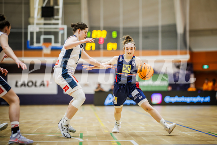 Basketball, Win2Day Basketball Damen Superliga 2023/24, Grunddurchgang 14.Runde, Vienna Timberwolves, SKN St. Pölten, Valentina Mayrhofer (16)