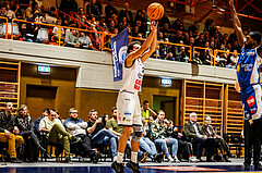 Basketball, win2day Basketball Superliga 2023/224, Grunddurchgang Runde 16, BBC Nord Dragonz, Oberwart Gunners, Lukas Hahn (25)