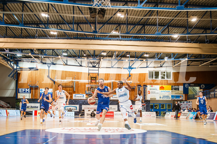 Basketball, bet-at-home Basketball Superliga 2020/21, Grunddurchgang, 11. Runde, Oberwart Gunners, Vienna D.C. Timberwolves, Nemanja Nikolic (6)