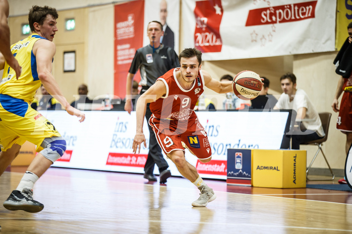Basketball, Admiral Basketball Superliga 2019/20, Grunddurchgang 18.Runde, SKN St. Pölten Basketball, Traiskirchen Lions, Paul Isbetcherian (9)