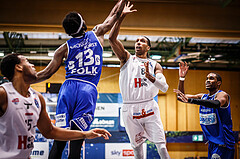 Basketball, bet-at-home Basketball Superliga 2020/21, Platzierungsrunde 9.Runde, Kapfenberg Bulls, Oberwart Gunners, Eric McClellan (8)
