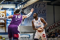 Basketball, ABL 2018/19, Grunddurchgang 33.Runde, Oberwart Gunners, Vienna DC Timberwolves, Christopher Tawiah (14)