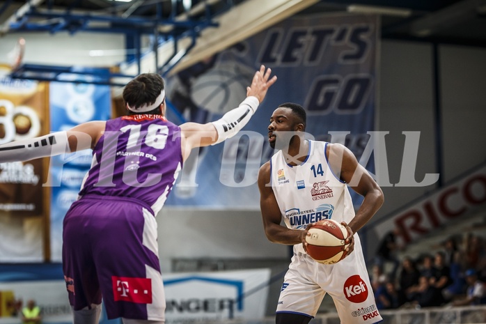 Basketball, ABL 2018/19, Grunddurchgang 33.Runde, Oberwart Gunners, Vienna DC Timberwolves, Christopher Tawiah (14)