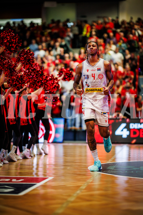 Basketball, Basketball Austria CUP 2023/24, Finale, Traiskirchen Lions, Flyers Wels, Demarcus Demonia (4)