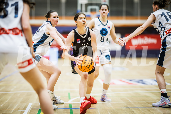 Basketball, Win2Day Basketball Damen Superliga 2023/24, Grunddurchgang 12.Runde, Vienna Timberwolves, Vienna United, Oryna Bolotnikova (26)
