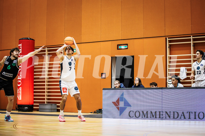 Basketball, Basketball Zweite Liga 2024/25, Grunddurchgang 4.Runde, Vienna Timberwolves, UDW Alligators, Armin Karian (7)