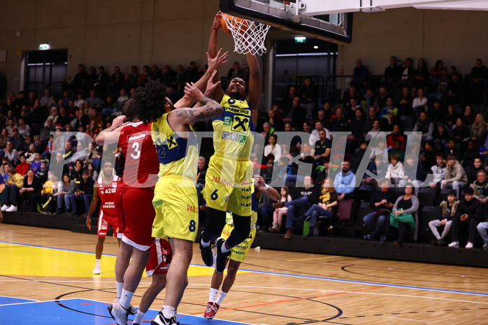 08.12.2023, Graz, Raiffeisen Sportpark Graz, Basketball Superliga 2023/24, Grunddurchgang, Runde 11, UBSC Raiffeisen Graz vs. BC Vienna 08.12.2023, Graz, Raiffeisen Sportpark Graz, Basketball Superliga 2023/24, Grunddurchgang, Runde 11, UBSC Raiffeisen Graz vs. BC Vienna