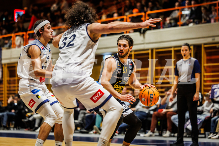 Basketball, win2day Basketball Superliga 2024/25, Grunddurchgang Runde 18, BBC Nord Dragonz, Gmunden Swans, Daniel Friedrich (6)