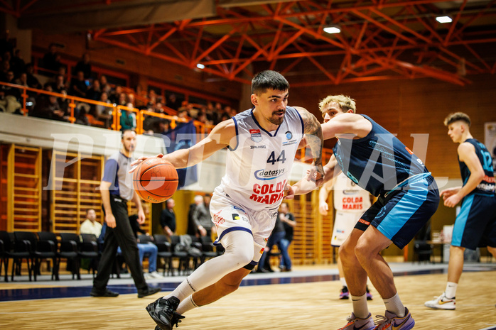 Basketball, win2day Basketball Superliga 2022/23, Grunddurchgang Runde 18, BBC Nord Dragonz, Vienna DC Timberwolves, Fabio Söhnel (44)