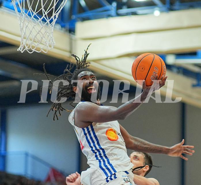 Basketball, Basketball Superliga 2024/25, Playoffs, Viertelfinale Spiel 3, Oberwart Gunners vs. Kapfenberg 