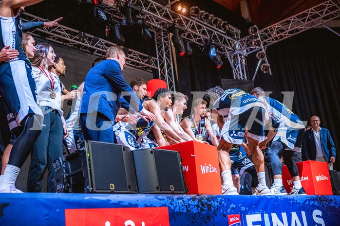 Basketball, Win2Day Superliga 2022/23, Playoff, Finale Spiel 4, BC Vienna, Gmunden Swans, 