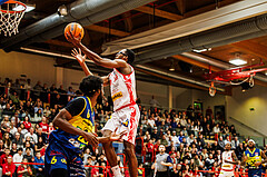 Basketball, win2day Basketball Superliga 2024/25, Grunddurchgang 18.Runde, Traiskirchen Lions, UBSC Graz, Nelson Haskin (21)