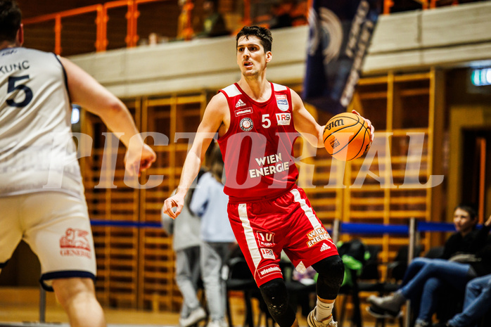 Basketball, win2day Basketball Superliga 2023/224, Grunddurchgang Runde 22, BBC Nord Dragonz, BC Vienna, Bogic Vujosevic (5)