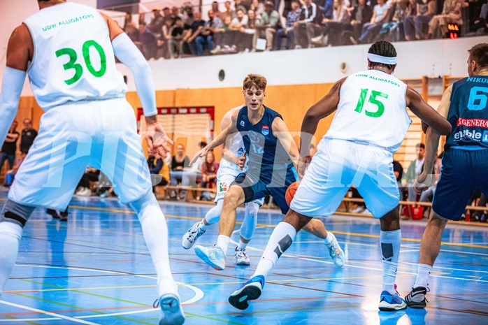 Basketball, Austria Cup 2022/23, Achtelfinale, Union Deutsch Wagram Alligators, Vienna D.C. Timberwolves, Jakob Lohr (12)