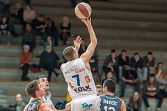 Basketball, ABL 2017/18, Grunddurchgang 17.Runde, Oberwart Gunners, Klosterneuburg Dukes, Sebastian Käferle (7)