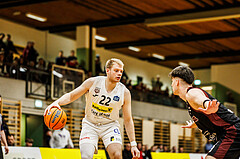 Basketball, Basketball Zweite Liga 2024/25, Grunddurchgang 17.Runde, Mattersburg Rocks, Mistelbach Mustangs, Asdren Drew Koka (22)