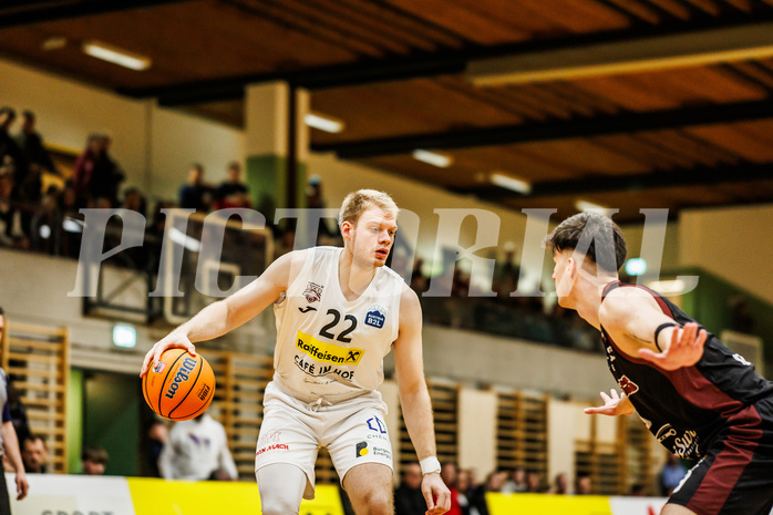 Basketball, Basketball Zweite Liga 2024/25, Grunddurchgang 17.Runde, Mattersburg Rocks, Mistelbach Mustangs, Asdren Drew Koka (22)